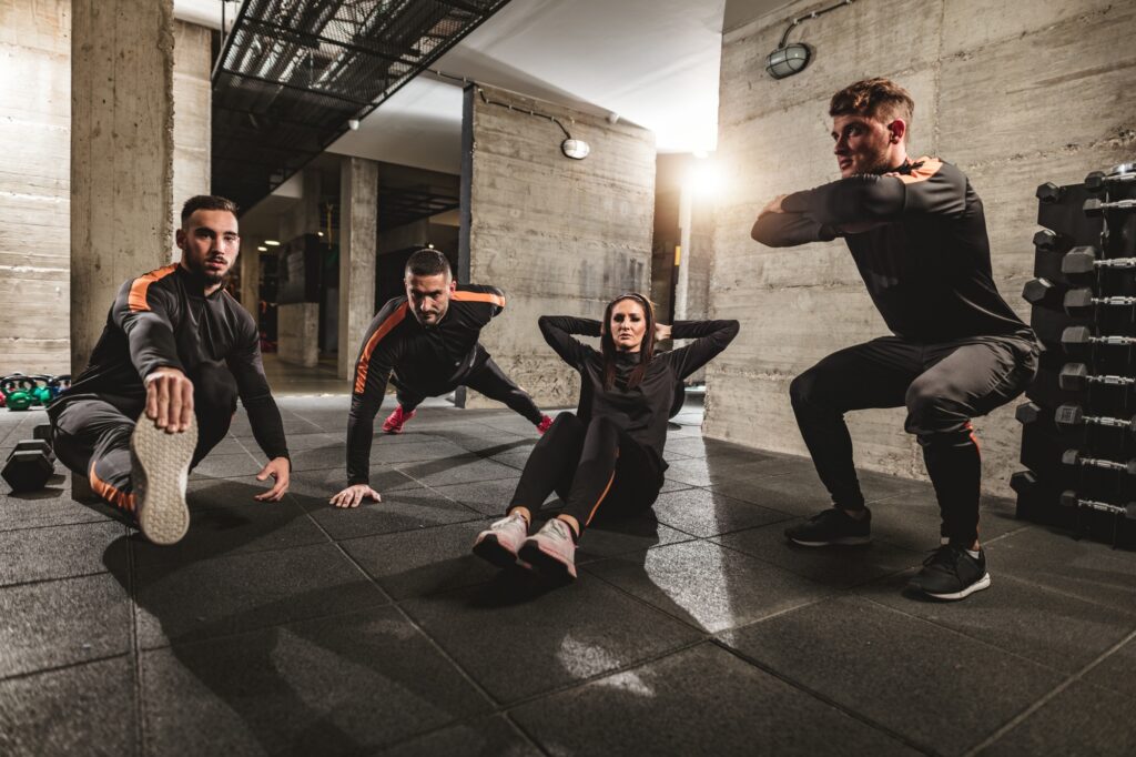 Workout In A Fitness Gym